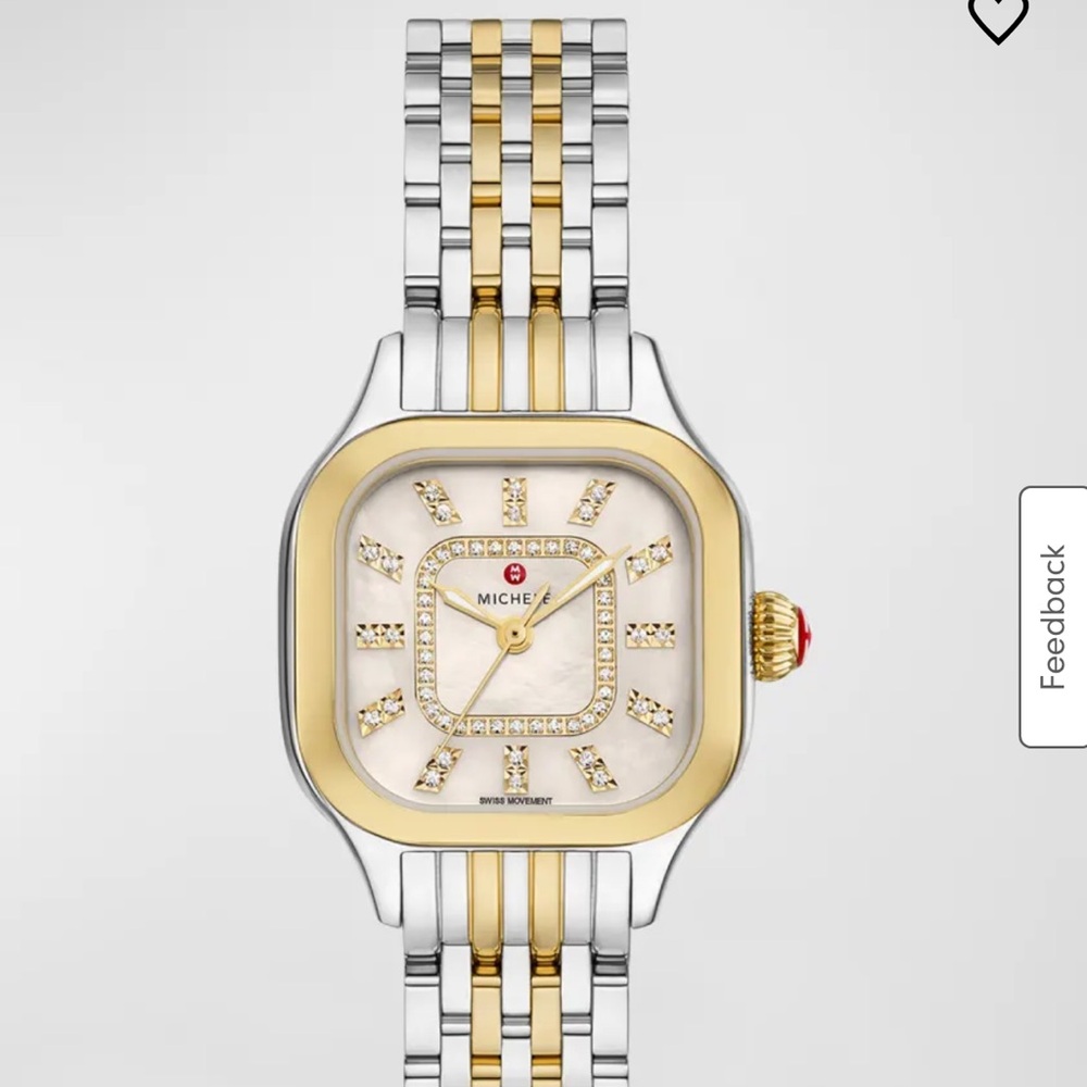 Michele Meggie Two-Tone Gold and Silver diamond Women's Watch